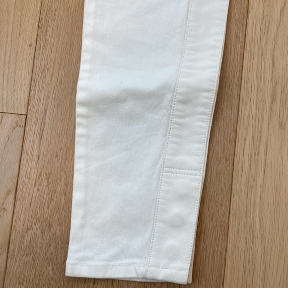 NWT Madison Scotch By Scotch and Soda White Denim Jeans leather side detail - Picture 2 of 9